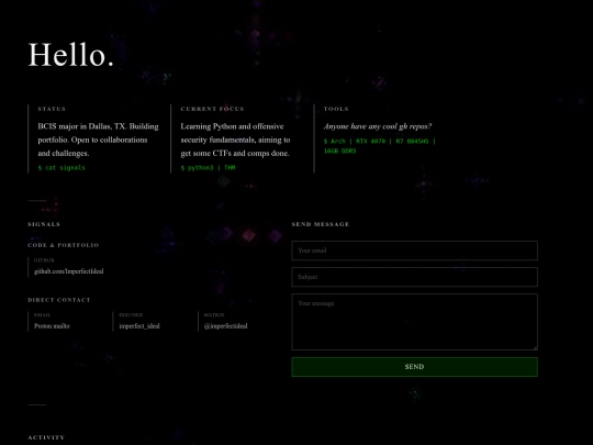 index screenshot