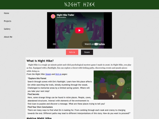 projects/night-hike screenshot