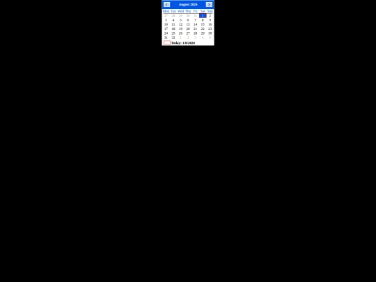 Calendar screenshot