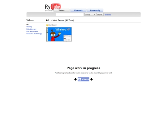 RyTube/Old screenshot