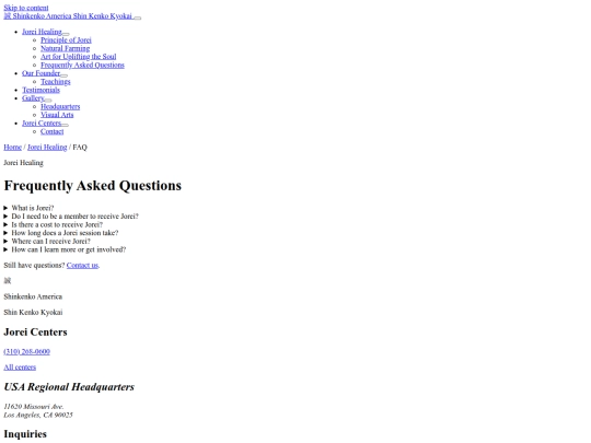faq screenshot