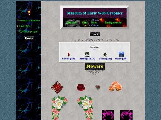 museum/clipart/flowers screenshot