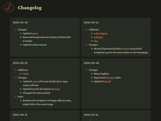 changelog screenshot