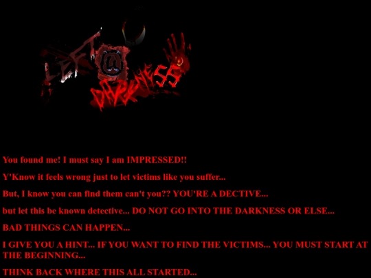 LEFT@DARKNESS/Menu screenshot