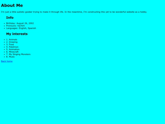 aboutme screenshot