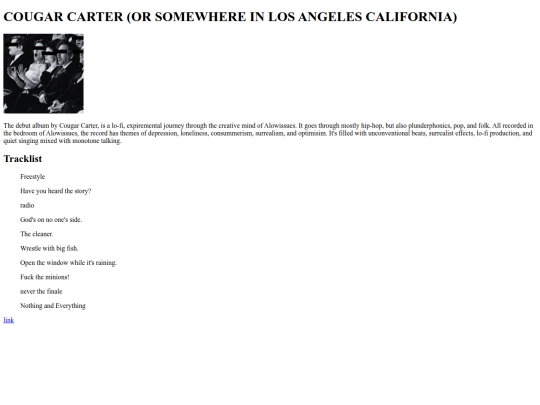 CougarCarterOrSomewhereInLosAngelesCalifornia screenshot