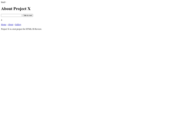 Project X/about screenshot