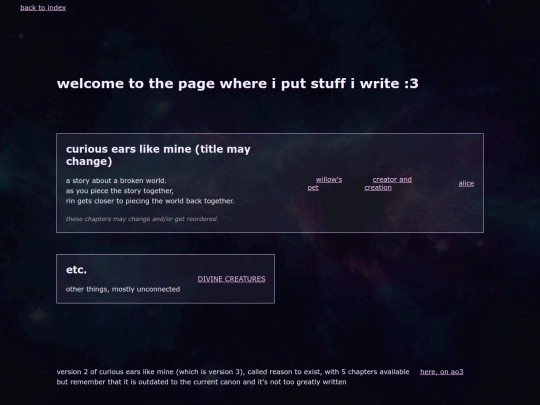 writings-main screenshot