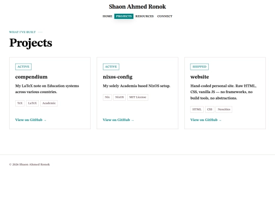 projects screenshot