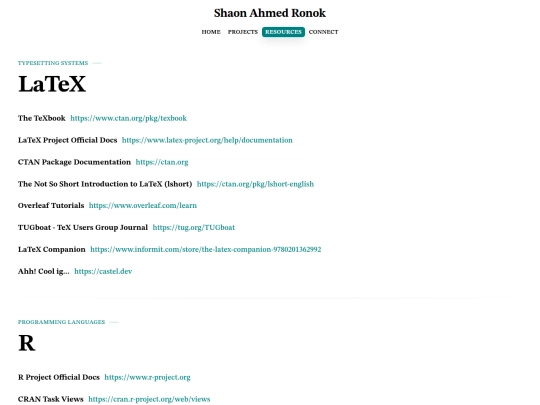 resources screenshot
