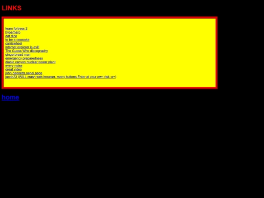 links screenshot