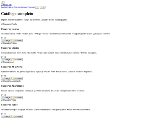catalogo screenshot