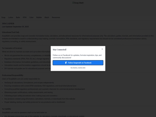 disclaimer screenshot