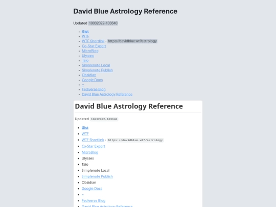 astrology screenshot