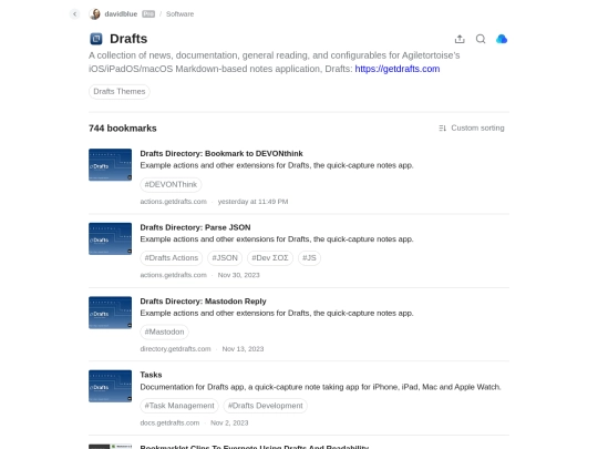 drafts/raindrop screenshot