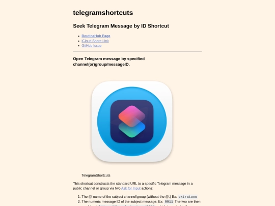 drafts/telegramshortcuts screenshot