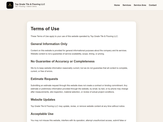 terms screenshot