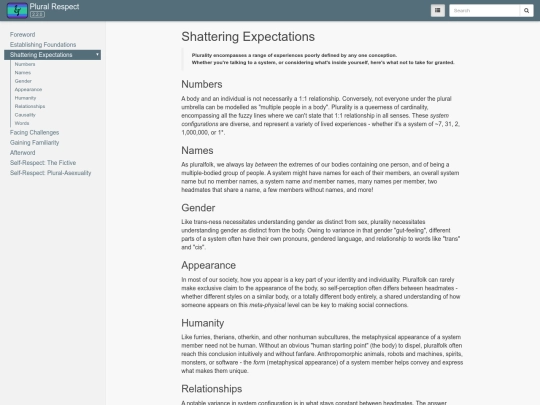 expectations screenshot