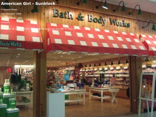fragrances/americangirlsunblock screenshot