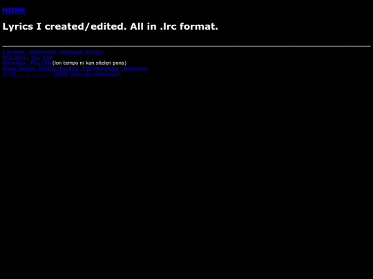 lyrics screenshot