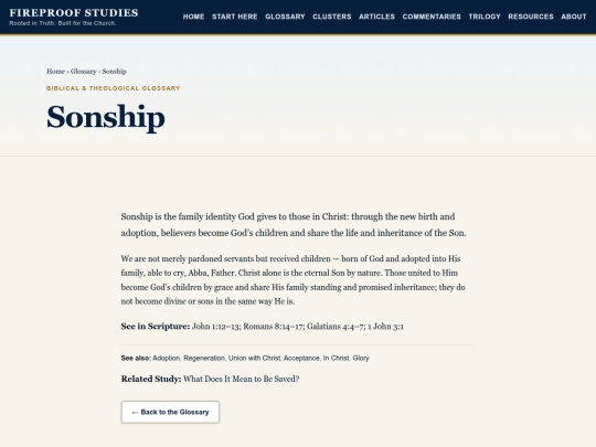 glossary/sonship screenshot