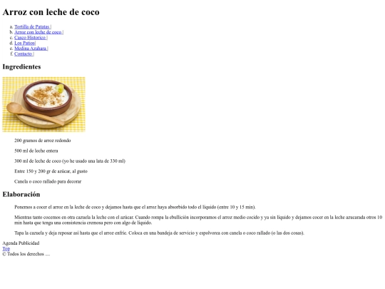 Arrozconlechedecoco screenshot