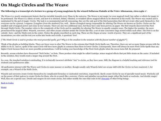 codex/magic_circles_and_weave screenshot