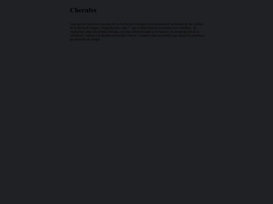 wiki/Razas/Cherufes screenshot