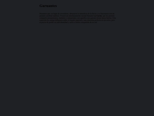 wiki/Razas/Garuantes screenshot