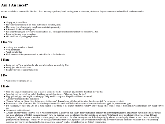incelism screenshot