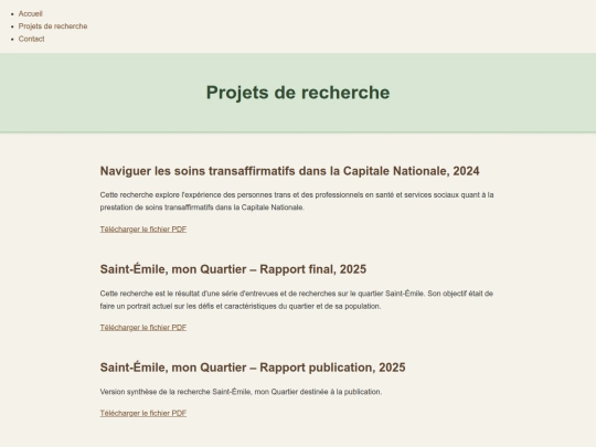 recherches screenshot