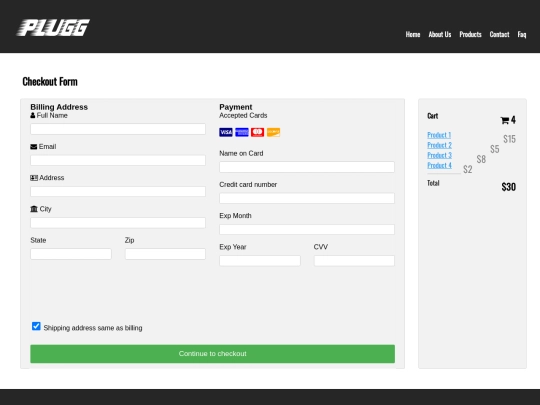 checkout screenshot