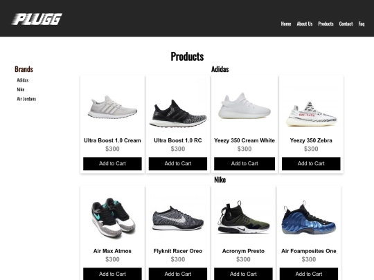 products screenshot