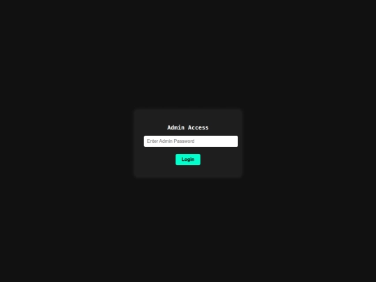 admin screenshot