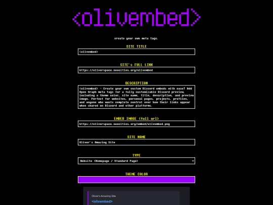olivembed screenshot