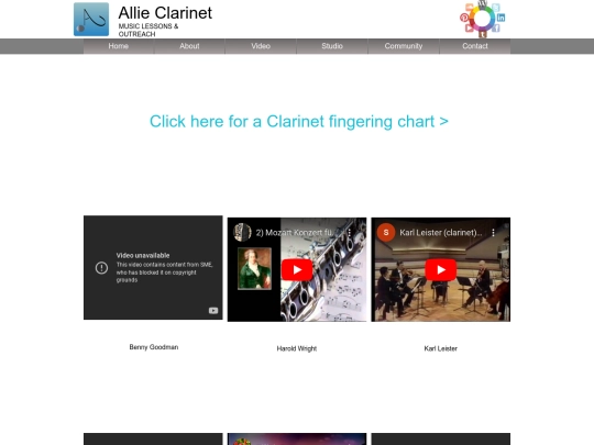 clarinet screenshot