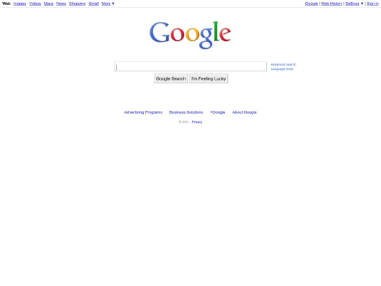 Google2011 screenshot