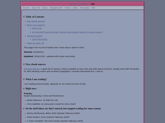 reading-list screenshot