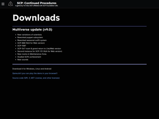 scp/downloads screenshot
