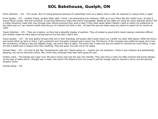 SOLBakehouse screenshot