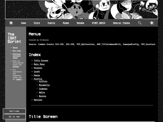 random/menus screenshot