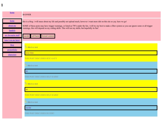 Blog screenshot
