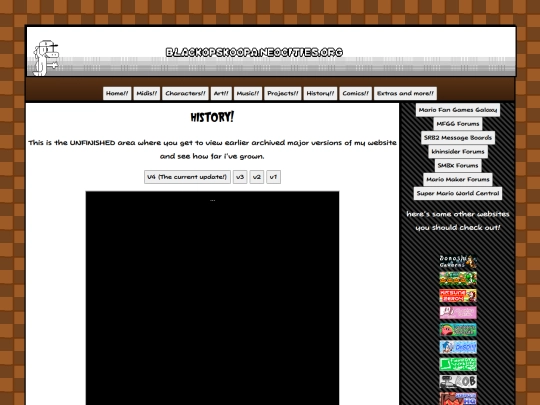 history screenshot