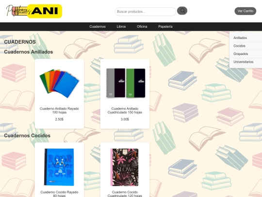 Html/cuadernos screenshot