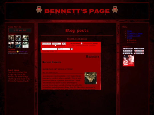 Blog screenshot
