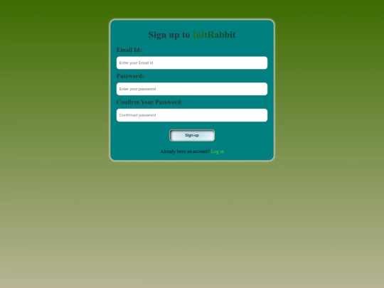 project-1/signup screenshot