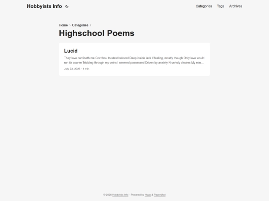 categories/highschool-poems/page/1 screenshot