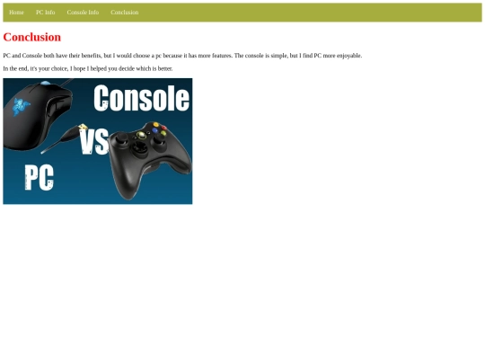 Conclusion screenshot