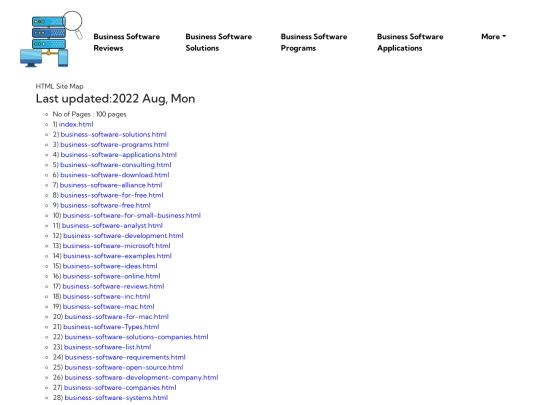 sitemap screenshot