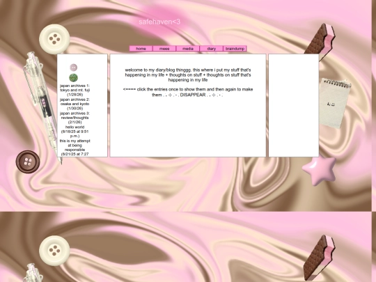 diary screenshot